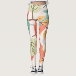 Mehrfarbige Blätter Leggings