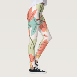 Mehrfarbige Blätter Leggings