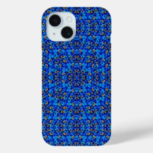 Mehrfarbige blaue Ornament-Abstraktion Case-Mate iPhone Hülle
