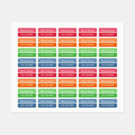 Mehrfarbige Blockklebemarke Etiketten