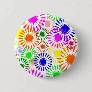 mehrfarbige Blume Button