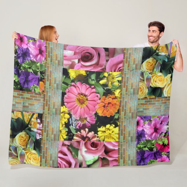 mehrfarbige Blume Fleece Blanket (Beispiel)