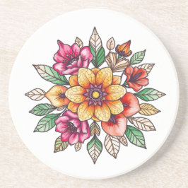 mehrfarbige Blume Getränkeuntersetzer