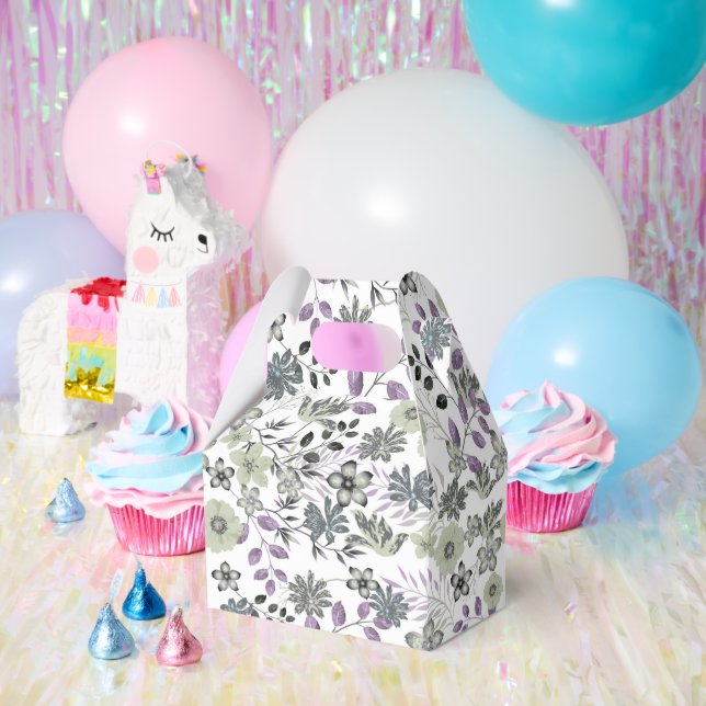 Mehrfarbige Blume mit grauer Touch Geschenkschachtel (Party)