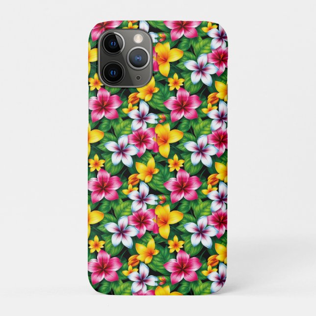Mehrfarbige Blume und Blätter Muster-57577 Case-Mate iPhone Hülle (Rückseite)