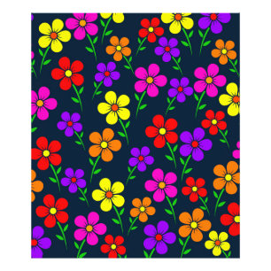 Mehrfarbige Blumen Blumiges Muster Fotodruck