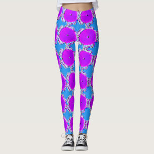 Mehrfarbige Blumen-Design Damen-Leggings Leggings