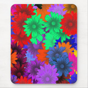 Mehrfarbige Blumen Mousepad