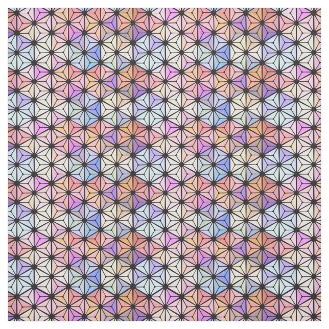 Mehrfarbige Buntglasblässe-Blume Stoff (Muster)