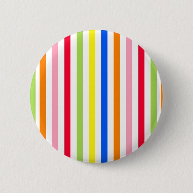 Mehrfarbige Candy Stripes Button (Vorderseite)