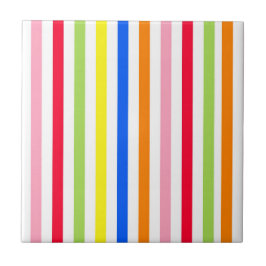 Mehrfarbige Candy Stripes Fliese