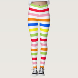 Mehrfarbige Candy Stripes Leggings