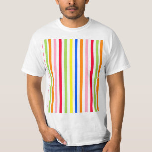 Mehrfarbige Candy Stripes T-Shirt