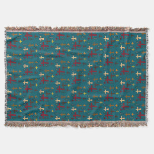 Mehrfarbige christliche Kreuze Muster Decke