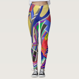 Mehrfarbige Collage zeichnend Leggings
