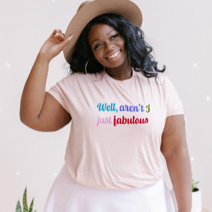 Mehrfarbige coole Schrift und freche Sprüche T-Shirt