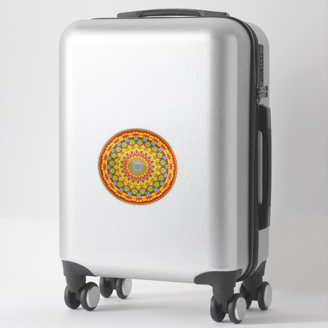 Mehrfarbige dekorative Mandala Aufkleber (Koffer)