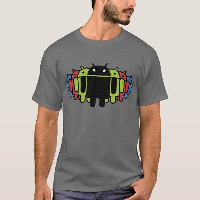 Mehrfarbige Droid Armee T-Shirt (Vorderseite)