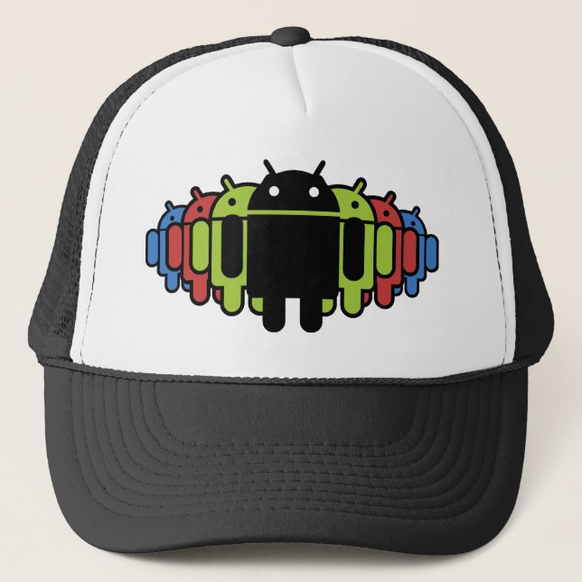 Mehrfarbige Droid Armee Truckerkappe (Vorderseite)