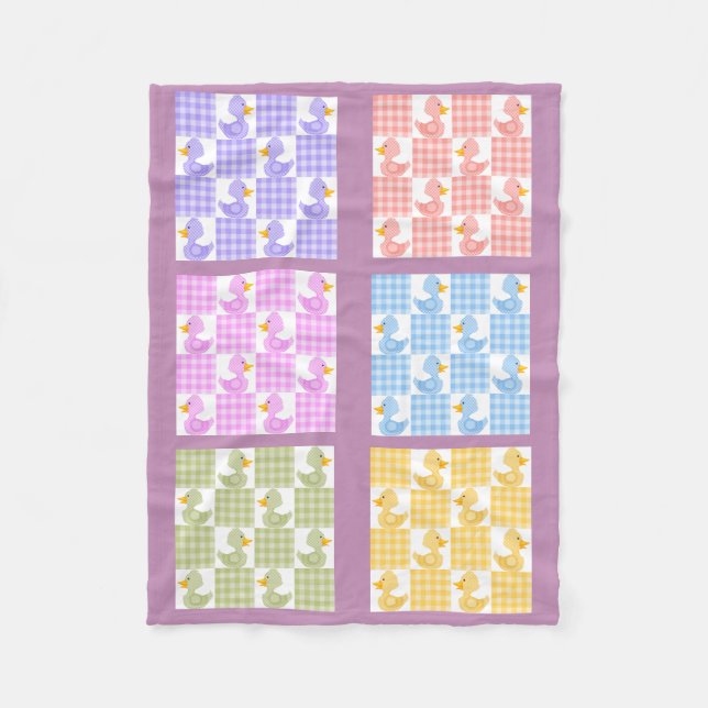 Mehrfarbige Duckies Design Fleece Blanket (Vorderseite)