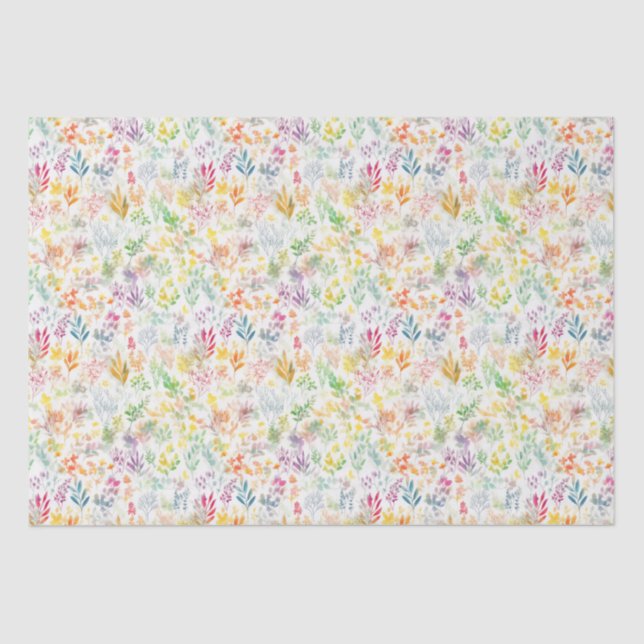 Mehrfarbige Ebenen lebendiger Blätter Seidenpapier (Vorderseite)