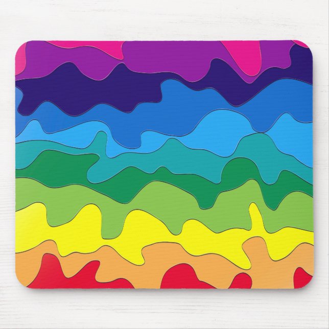 mehrfarbige Farbe Mousepad (Vorne)