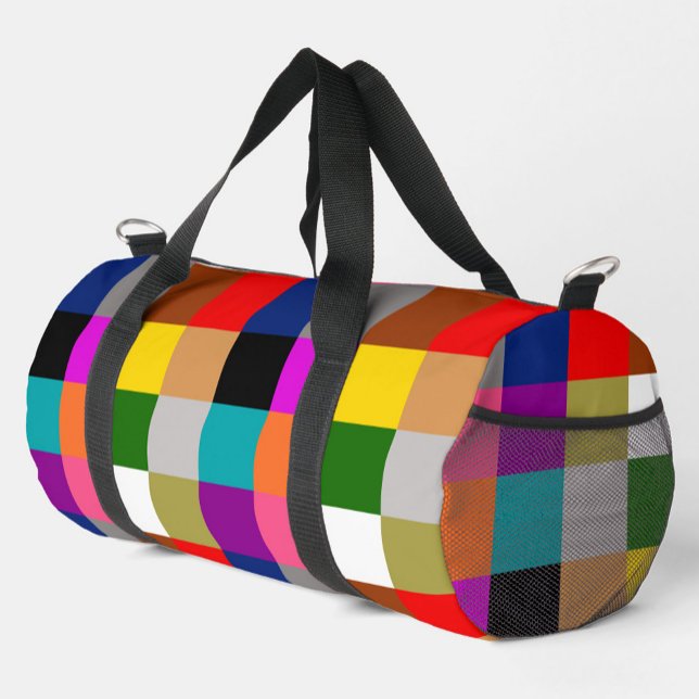 Mehrfarbige Fette Farbblöcke Design  Duffle Bag (Von Creator hochgeladen)