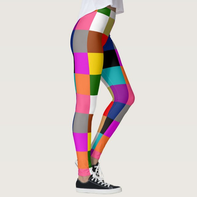 Mehrfarbige Fette Farbblöcke Design  Leggings (Von Creator hochgeladen)