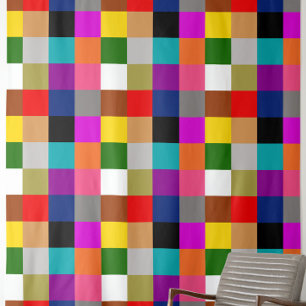 Mehrfarbige Fette Farbblöcke Design  Stoff