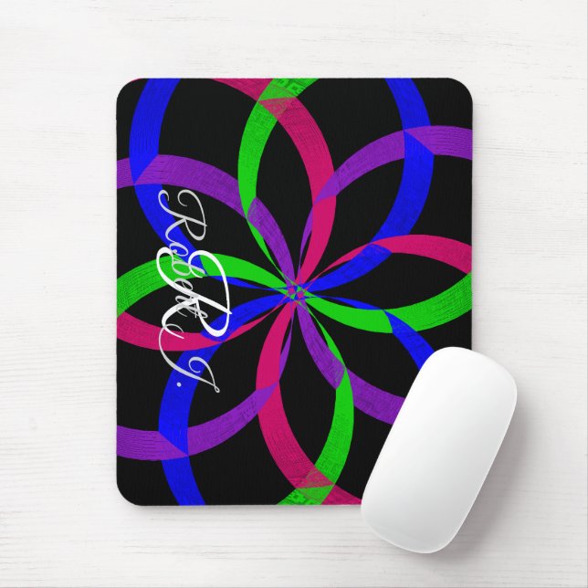 Mehrfarbige Figure 8 Geometrische Mauspad (Mit Mouse)