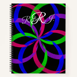 Mehrfarbige Figure 8 Spirale Geometrische Notizbuc Notizbuch