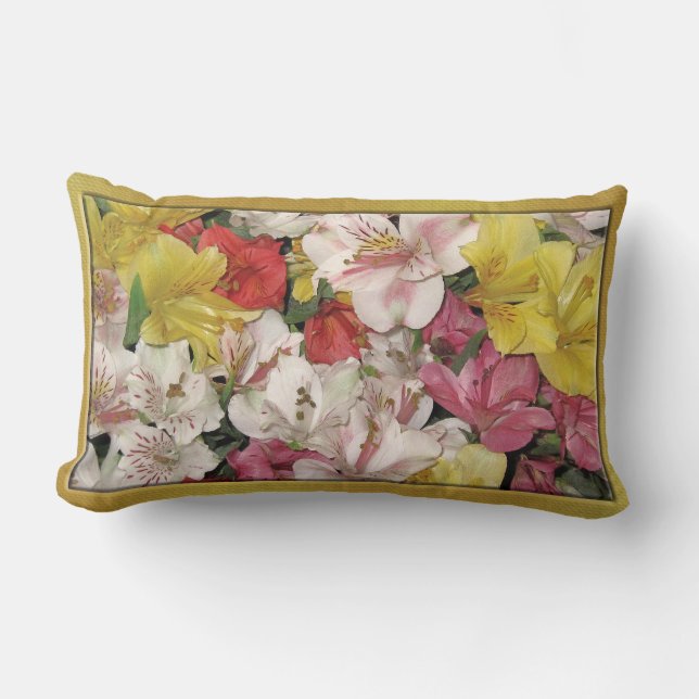 Mehrfarbige Floral Bouquet American MoJo Pillows Lendenkissen (Vorderseite)