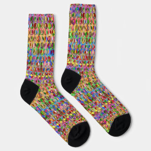 mehrfarbige Friedenssymbole-Muster Socken