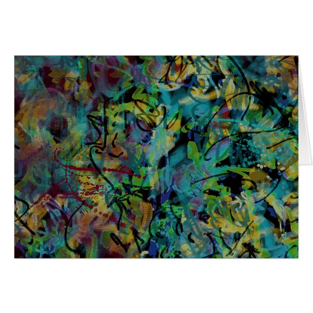 Mehrfarbige gekritzelte abstrakte Kunst (Vorderseite (Horizontal))
