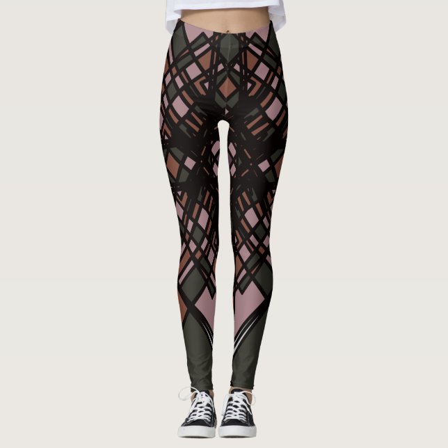 mehrfarbige geometrische Leggings von Joya Eve (Vorderseite)