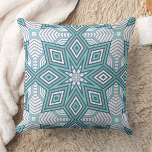 Mehrfarbige geometrische Muster Retro Kissen