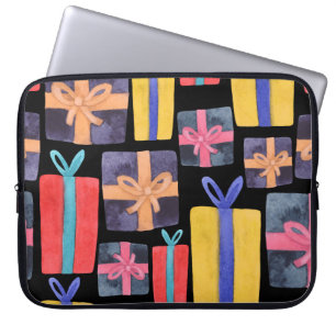Mehrfarbige Geschenke Aquarell Nahtlos Laptopschutzhülle