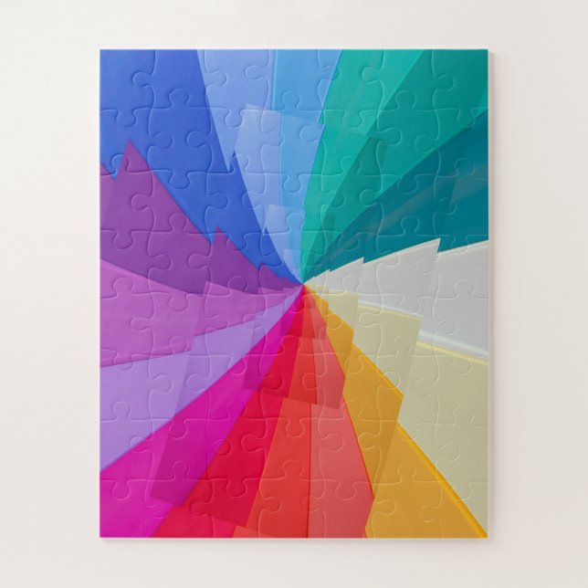 mehrfarbige Geschworene im Puzzle (Vertikal)