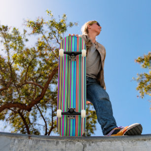 Mehrfarbige gestreifte Skateboard-Deck Skateboard
