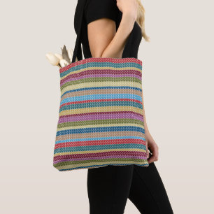 Mehrfarbige Gestrickte Streifen