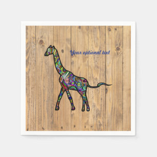 Mehrfarbige Giraffe Party Napkins Serviette