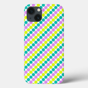 Mehrfarbige große Polka-Punkte Retro-60er Case-Mate iPhone Hülle