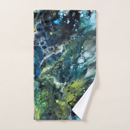 Mehrfarbige Handtücher. Abstraktes Muster. Anetka Badhandtuch Set