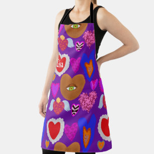 Mehrfarbige Herzen Valentine Schürze