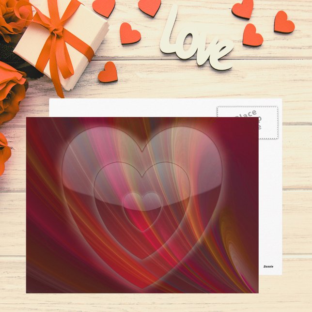 Mehrfarbige Herzpostkarte Postkarte (Multi-Colored Heart Postcard)