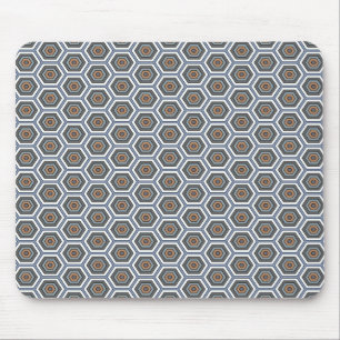 Mehrfarbige Hexagons. Honigwabe Mesh Muster. Mousepad