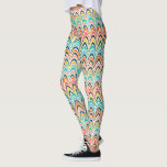 Mehrfarbige Ikat Zickzack Flammen-Stich-Leggings Leggings<br><div class="desc">Flammen-Stich-Muster/Leggings</div>
