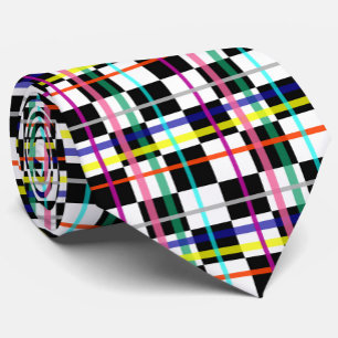 Mehrfarbige Karierte Linien - kariertes Tartan-Des Krawatte