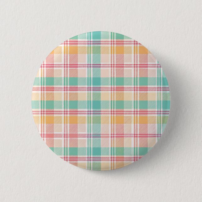 Mehrfarbige Karo-Gingham Button (Vorderseite)