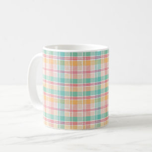Mehrfarbige Karo-Gingham Kaffeetasse